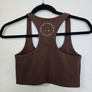 Girlfriend Collective Parks Project Brown Racerback Sports Bra XS Athletic Wear